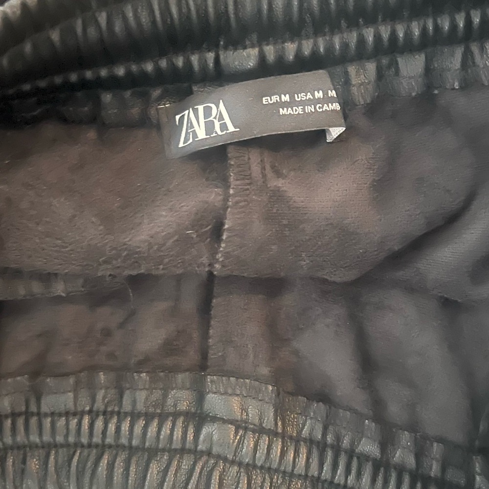 Zara Faux Leather Joggers